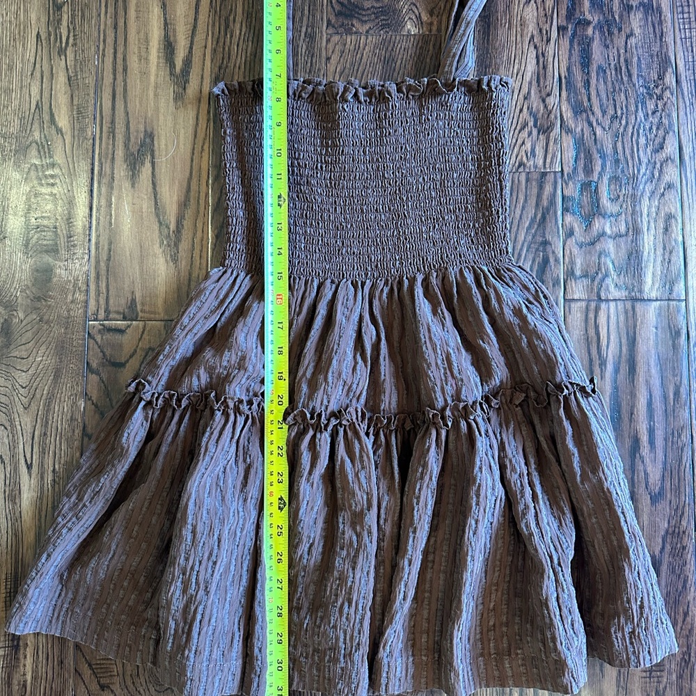 Hill House Chocolate Smocked Seraphina Mini Dress